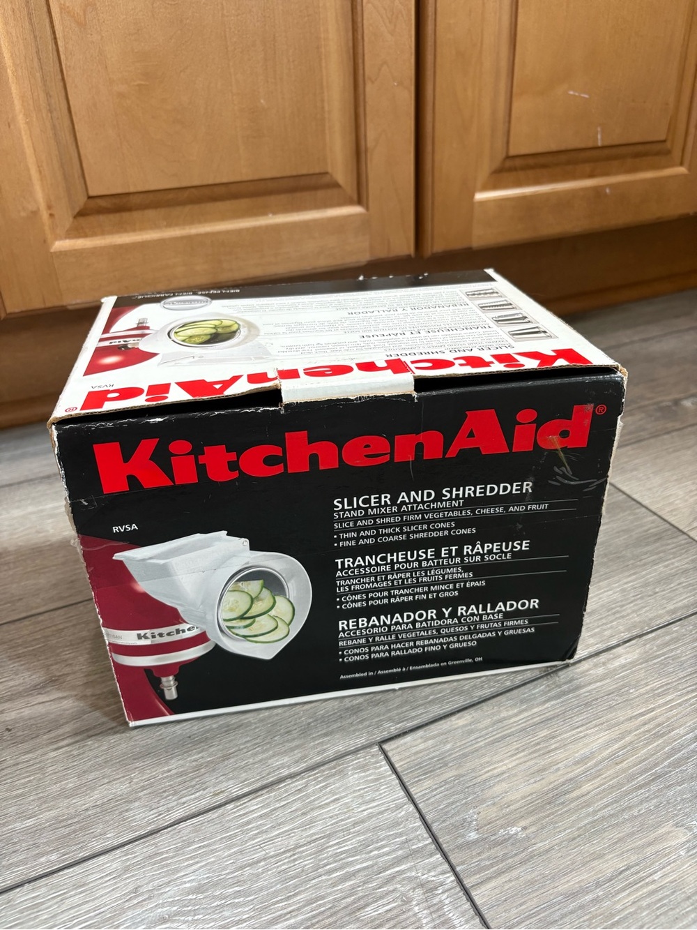 KitchenAid Red and White Slicer & Shredder Stand Mixer Attachment